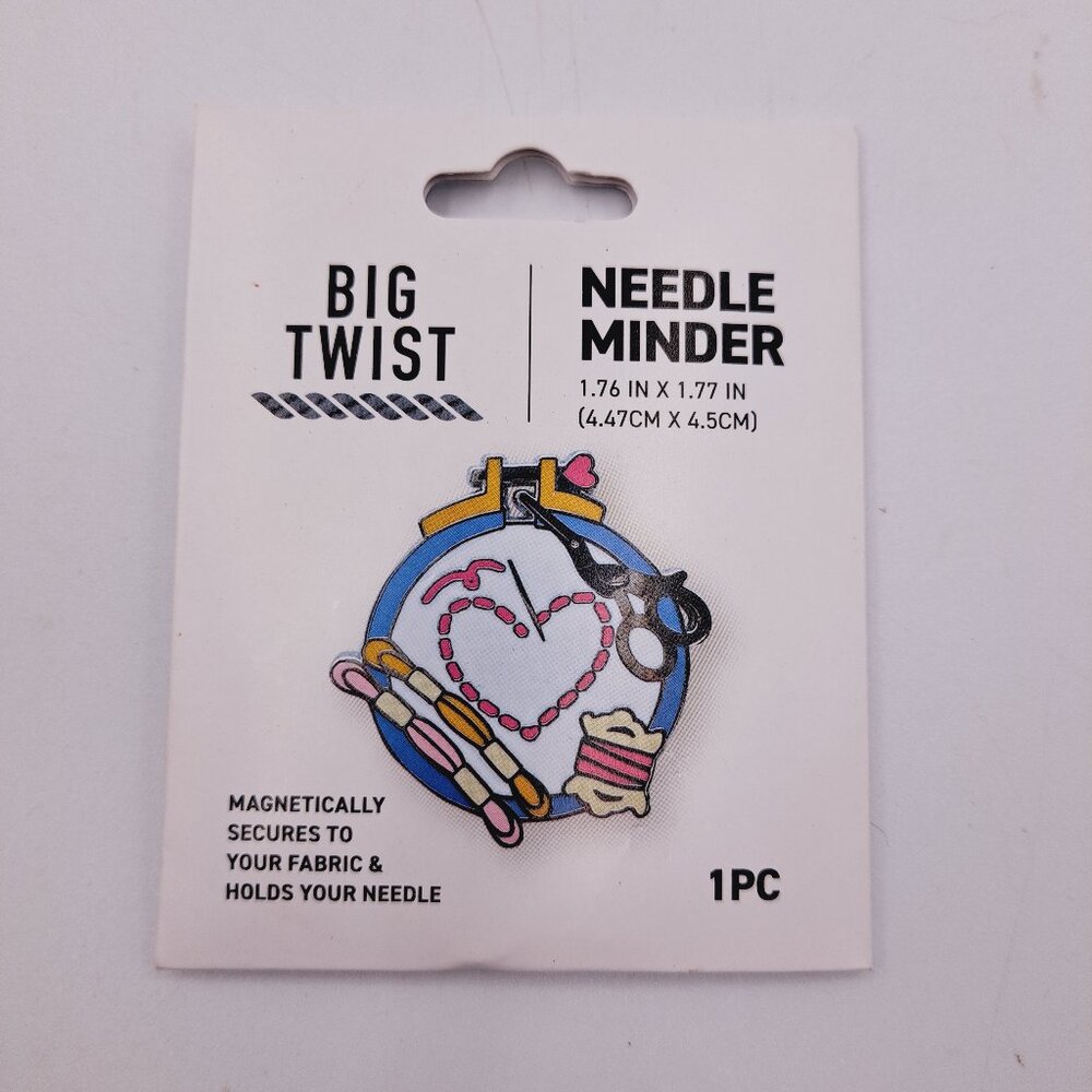 Big Twist Needle Minder with Cross Stitch Design